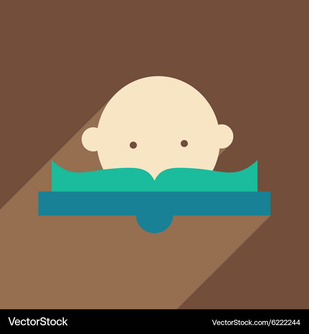 Flat with shadow icon and mobile application Vector Image