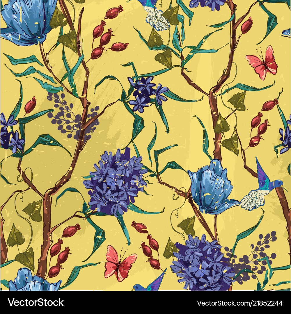 Floral Seamless Pattern Vector Image
