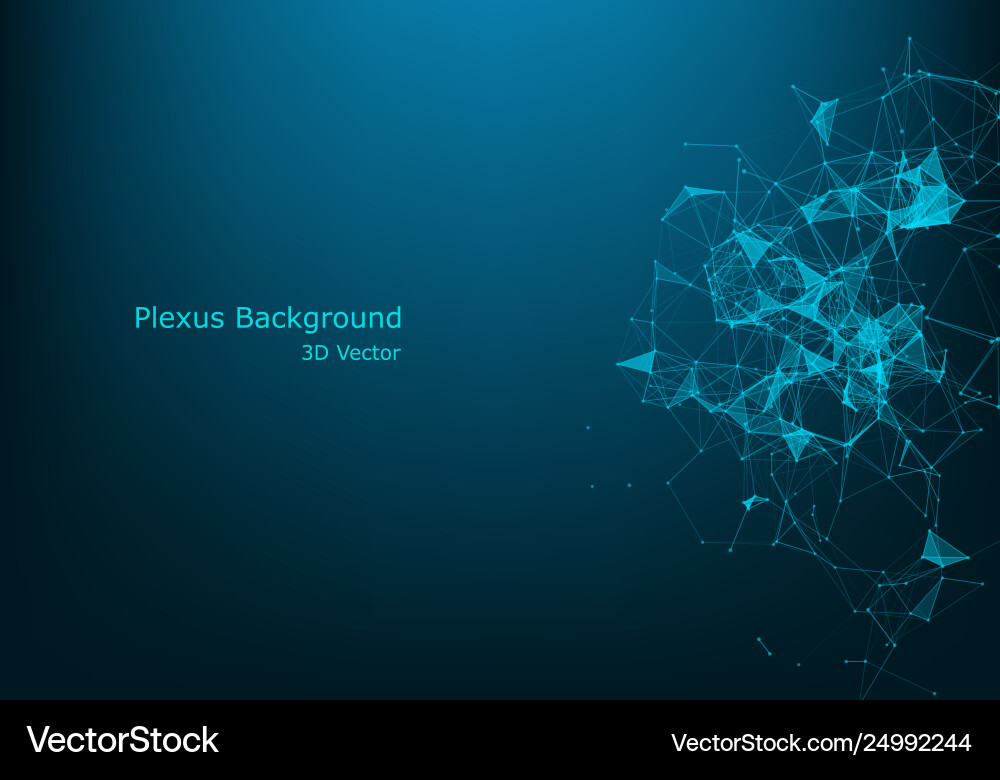 Geometric abstract connected line with dots big Vector Image