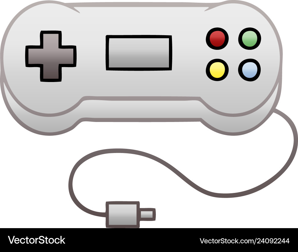 Gradient shaded cartoon game controller Vector Image