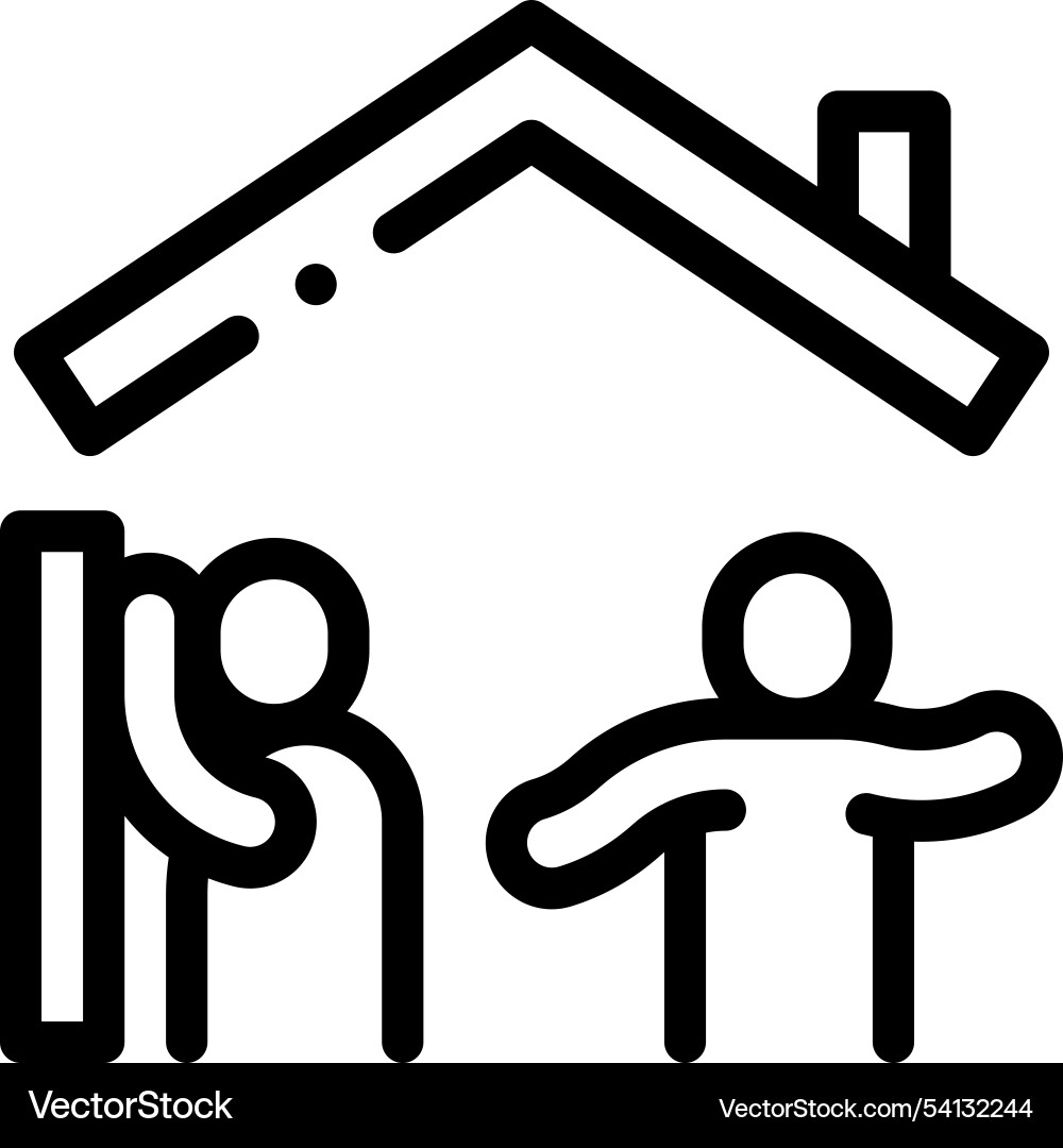 Hierarchical structure icon thin linear style Vector Image