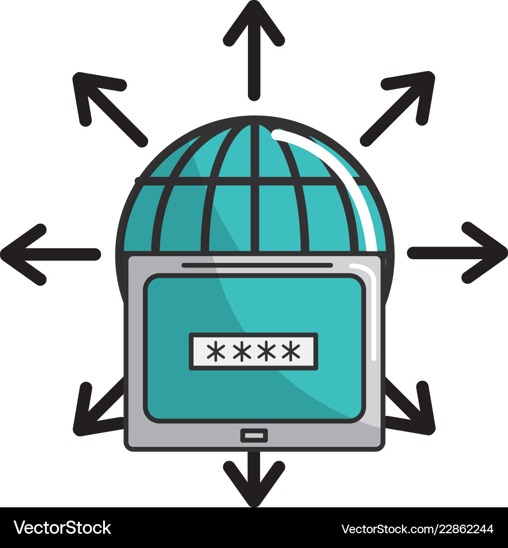 Isolated web hosting design vector image