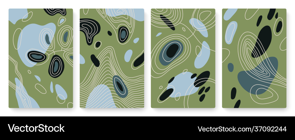 Minimal abstract shapes drops with lines template Minimal abstract shapes drops with lines template vector image