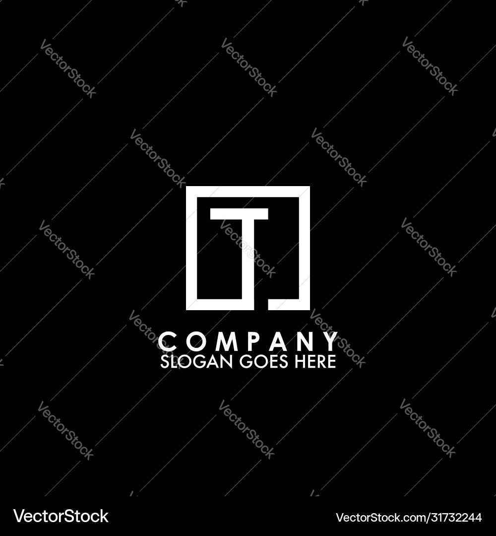 Monogram logo t initial letter looping linked Monogram logo t initial letter looping linked Vector Image