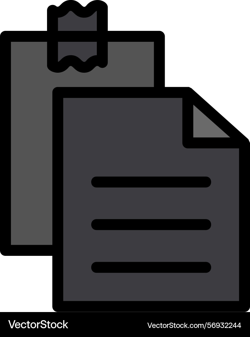 Note line filled style icon design Vector Image