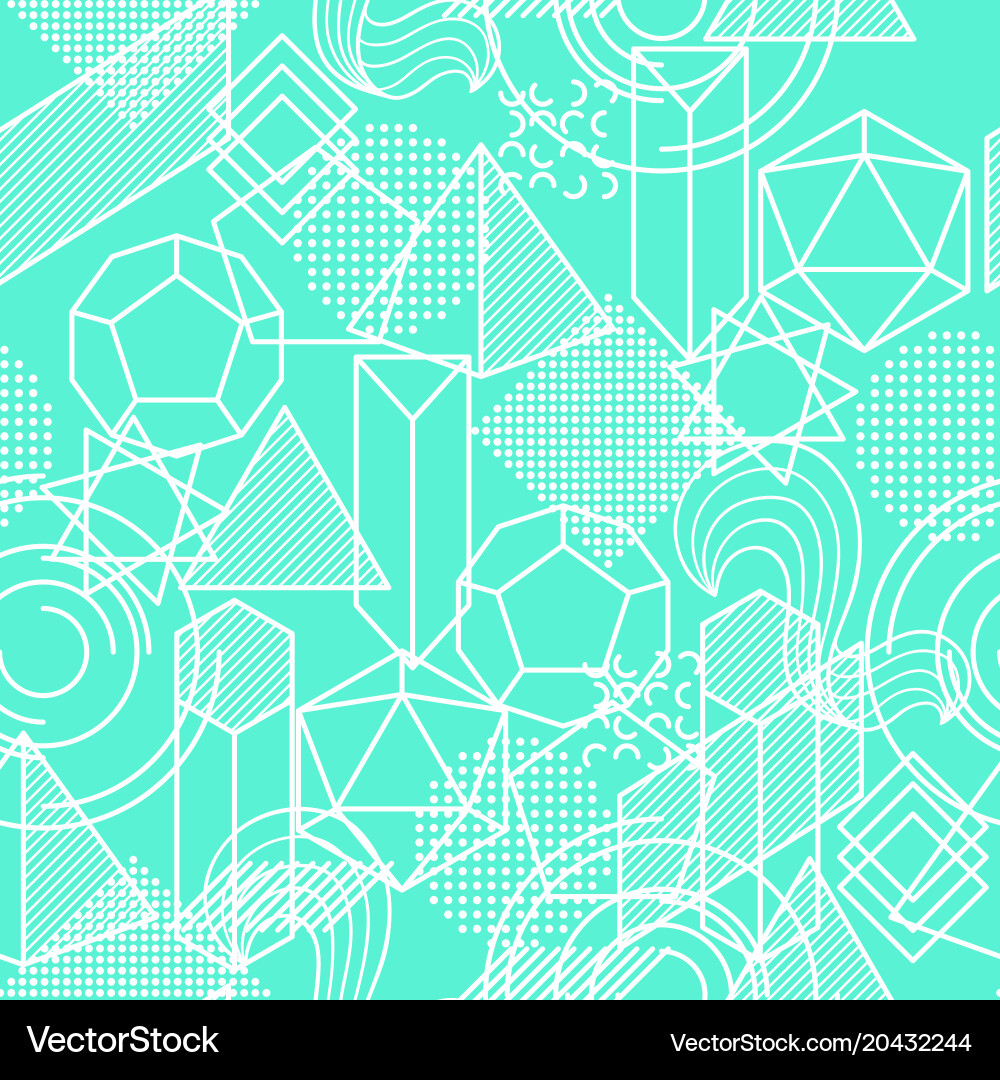 Seamless pattern with abstract geometric shapes vector image