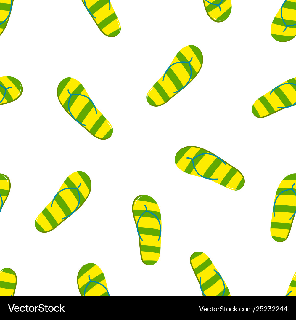 Seamless pattern with flipflops vector image