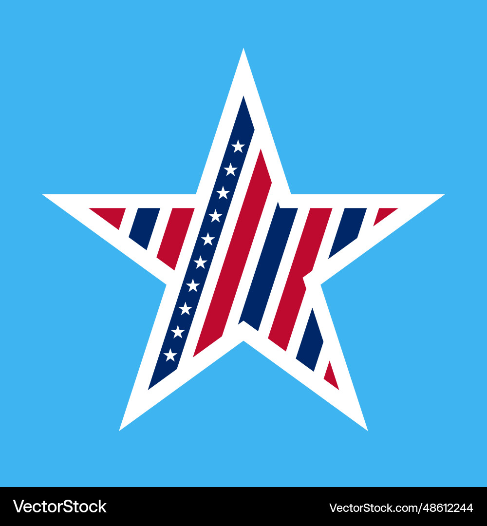 Stylized Striped Star von usa flag Stylized Striped Star von usa flag vektorbild