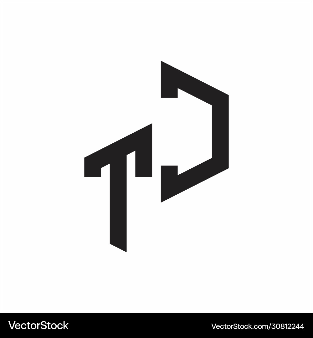 Tc initial letters logo monogram with up to down vector image
