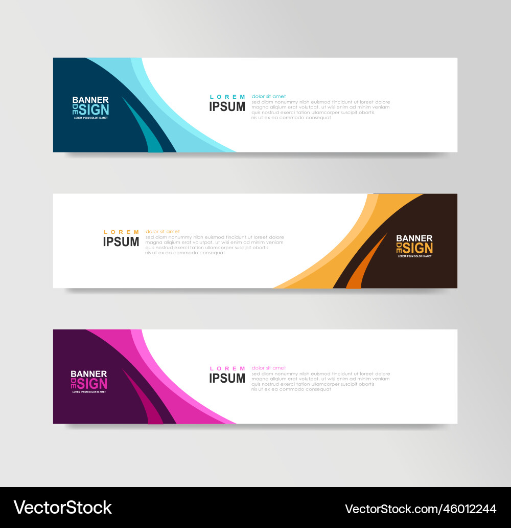 Templates of horizontal web banner website header Templates of horizontal web banner website header Vector Image