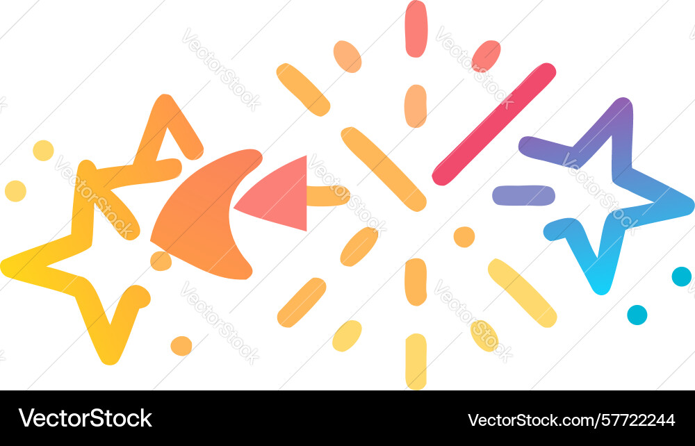 Vibrant abstract starburst explosion with dynamic vector image