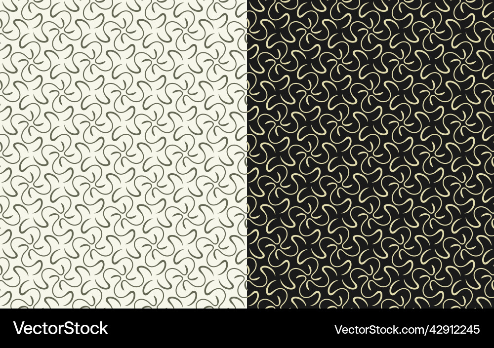 Abstract decorative seamless patterns set of 2 Abstract decorative seamless patterns set of 2 vector image