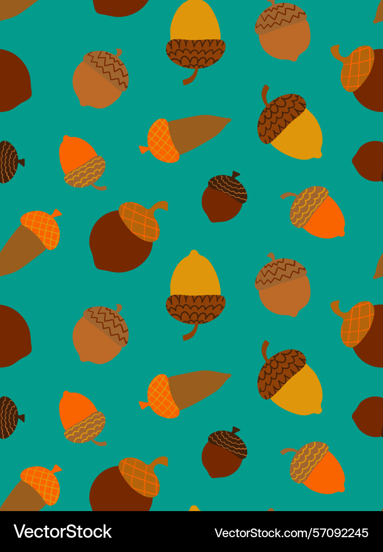 Abstract simple autumn acorn seamless pattern Abstract simple autumn acorn seamless pattern vector image