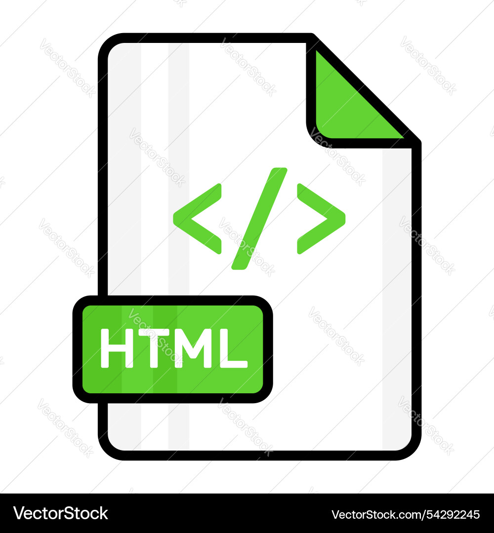 An amazing icon of html file editable design vector image