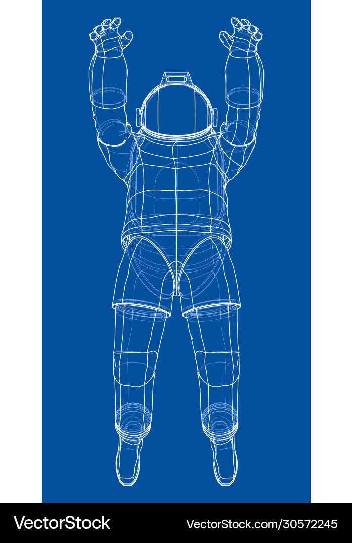Astronaut concept rendering 3d Vector Image