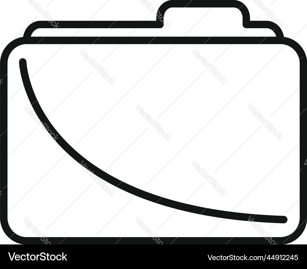 Computer folder icon outline button Computer folder icon outline button vector image