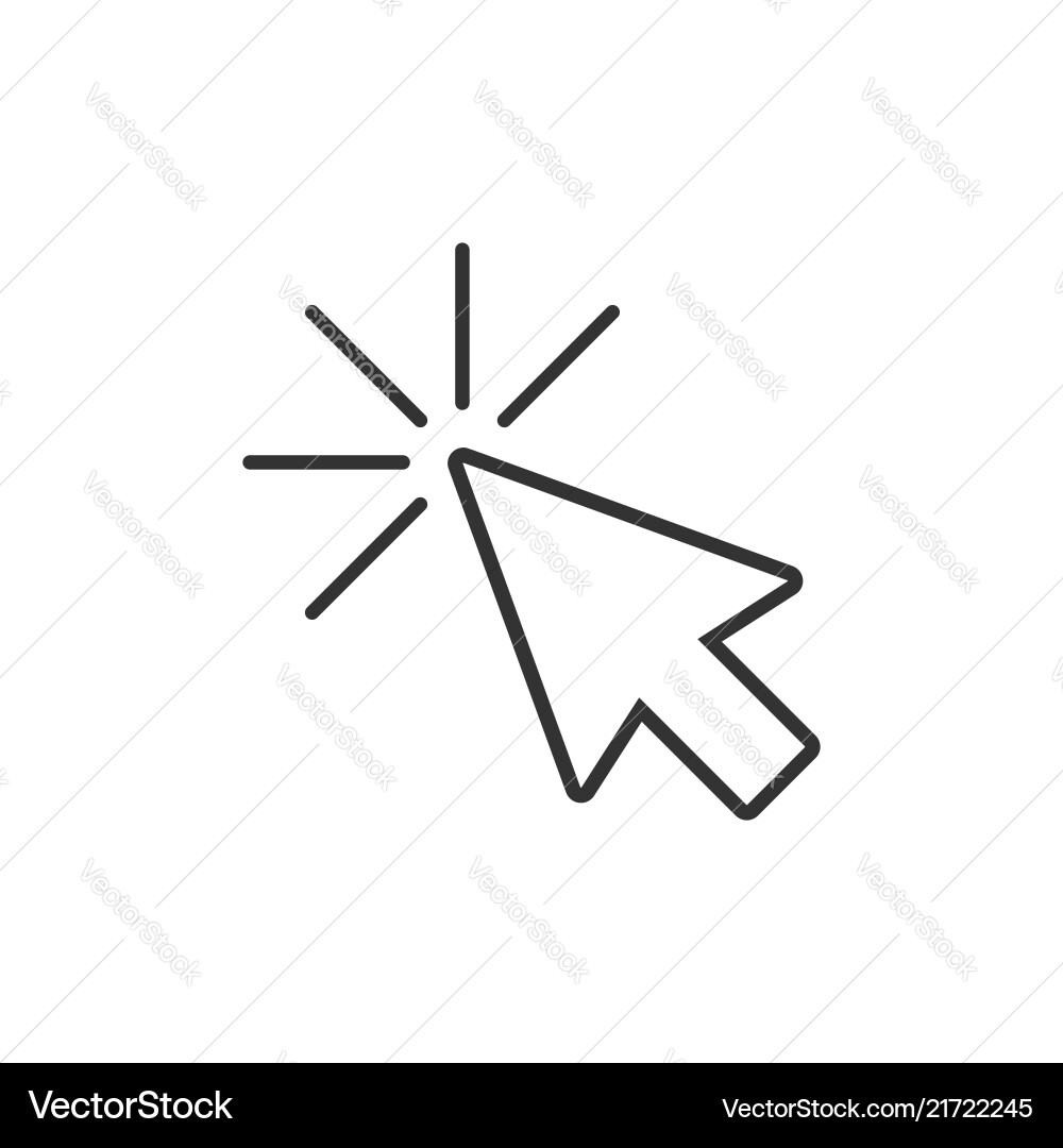 Computer mouse cursor icon in flat style arrow Computer mouse cursor icon in flat style arrow vector image