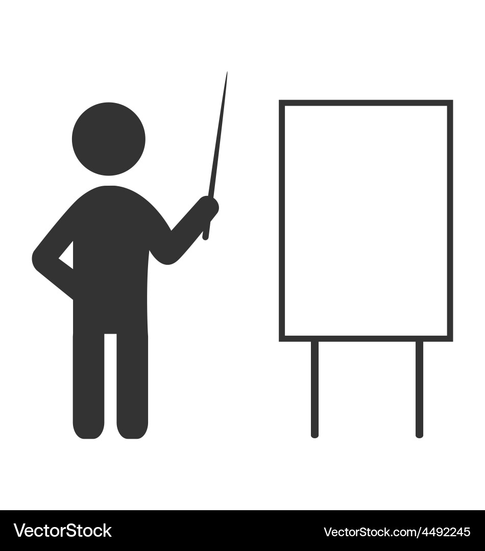 Flat icon with blank board like space for text Vector Image