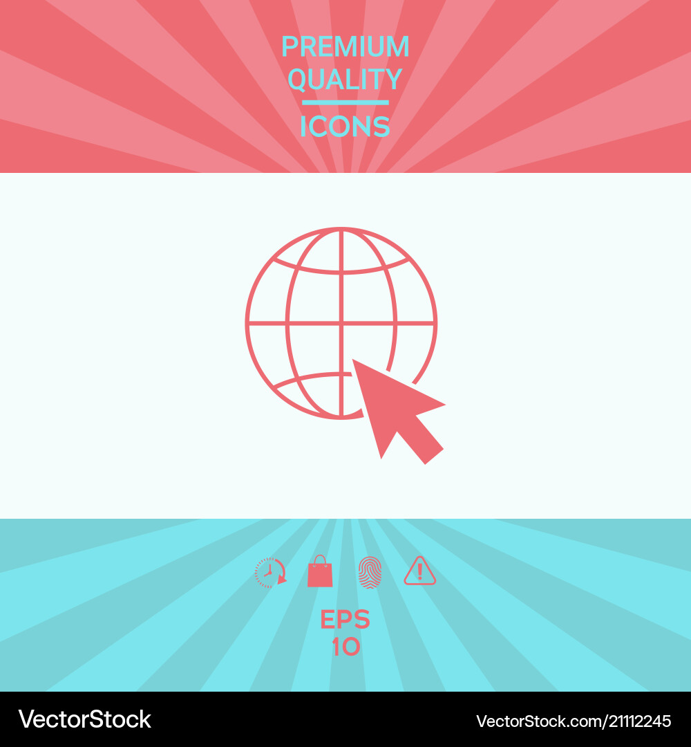 Go to web internet icon Go to web internet icon Vector Image