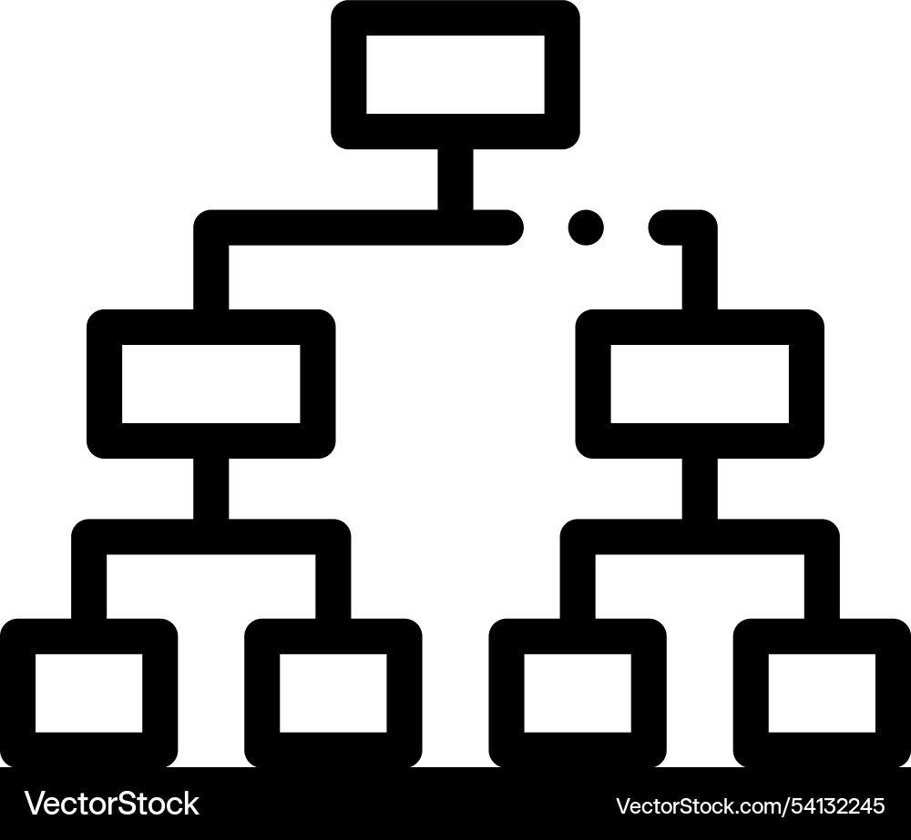Hierarchy structure icon thin linear style design Hierarchy structure icon thin linear style design vector image
