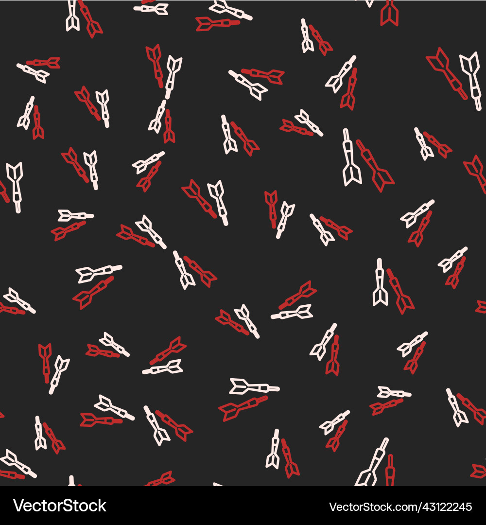 Line dart arrow icon isolated seamless pattern Line dart arrow icon isolated seamless pattern vector image
