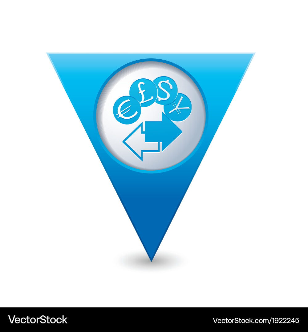 Money Exchange Pointer Icon Vector Image
