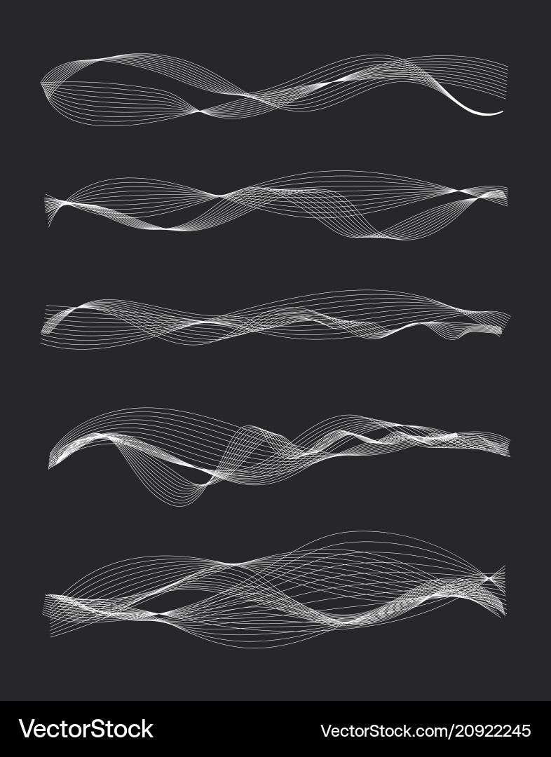 Sound Wave Patterns vector image