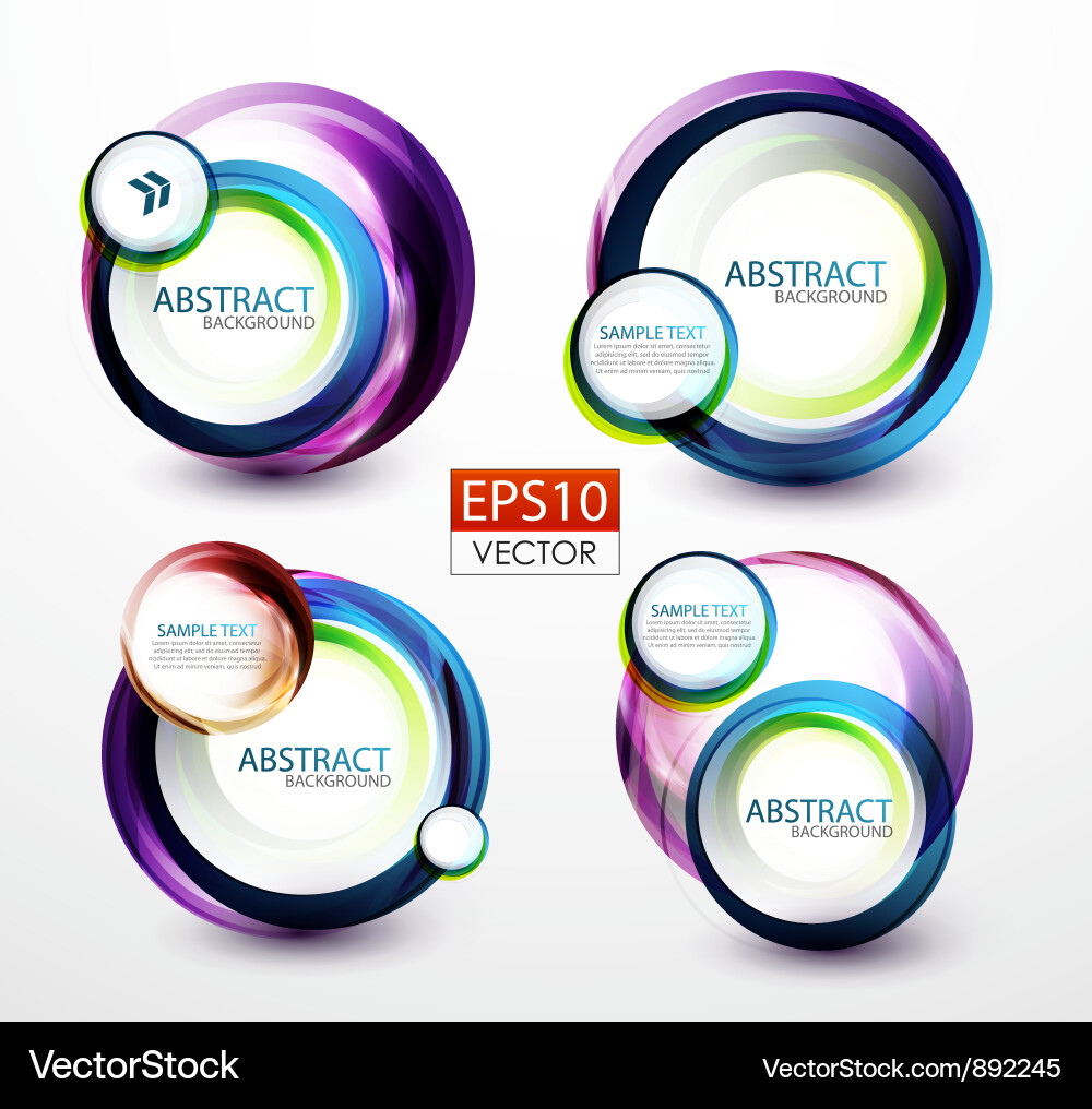 Swirling Abstract Banners Vector Image
