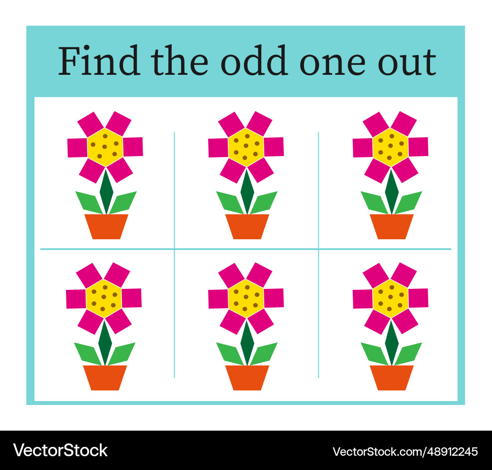 Task for development of attention and logic vector image