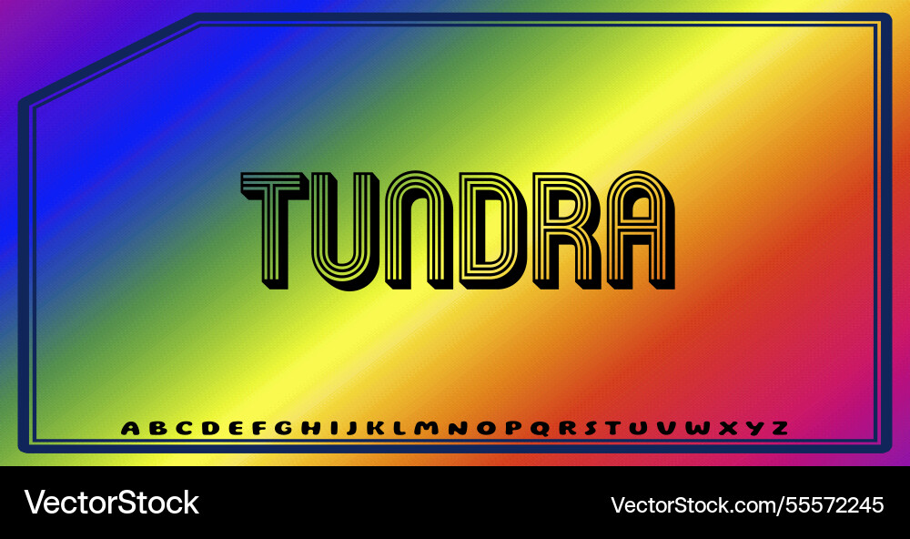 Text effects with editable colors and abstract Vector Image