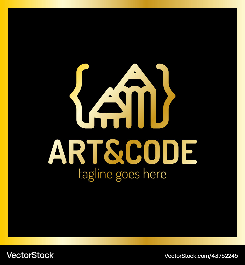 Two pencil with coding symbol arrow up pen design Vector Image