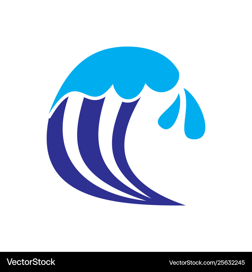 Wave icon on background for graphic and web design Wave icon on background for graphic and web design vector image