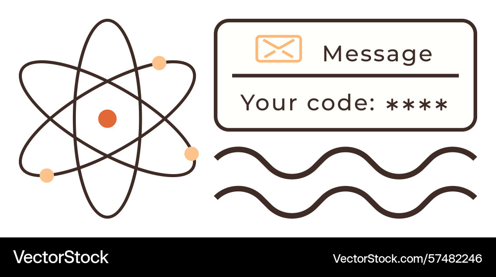 Atomic structure and secure message verification vector image