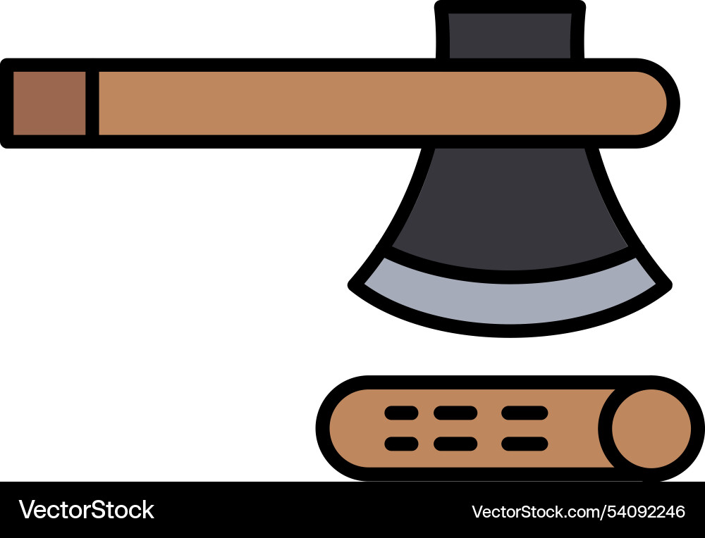 Axe line filled icon design Vector Image
