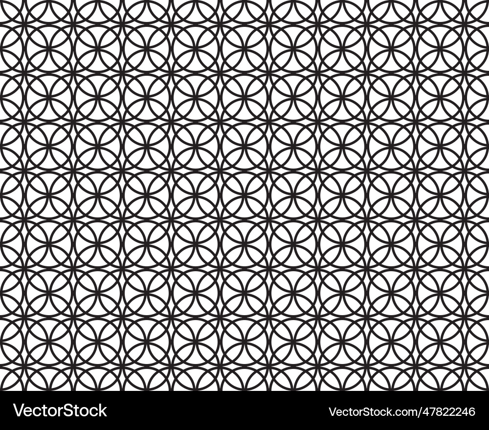 Black Circle Pattern - Repeat vector image