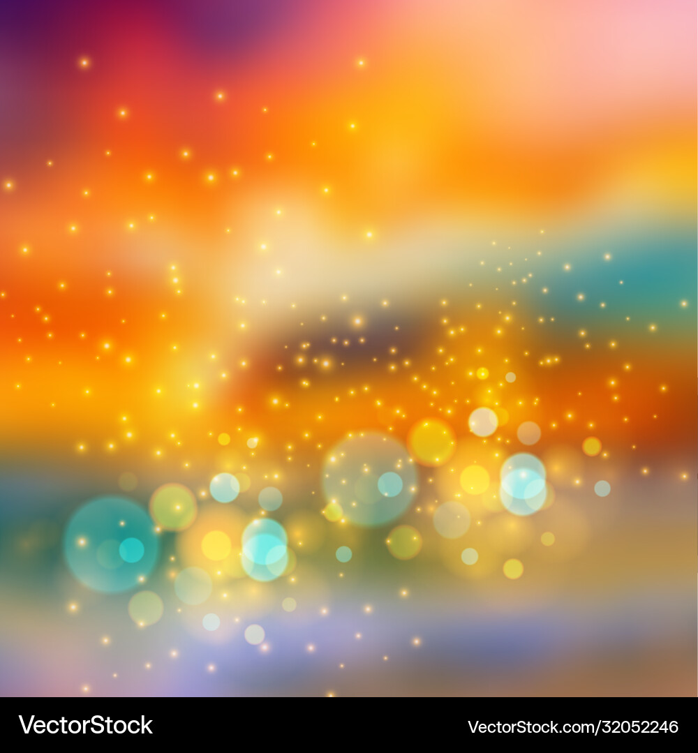 Bokeh lights effect on colorful gradient Bokeh lights effect on colorful gradient vector image