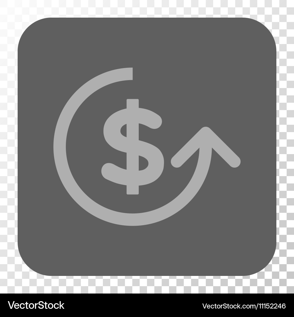 Chargeback rounded square button Vector Image