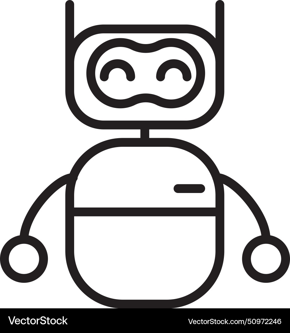 Chatbot smart robot icon vector image