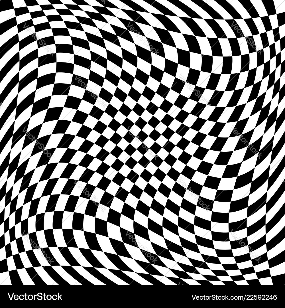 Checkered pattern with spiral twirl swirl Checkered pattern with spiral twirl swirl vector image