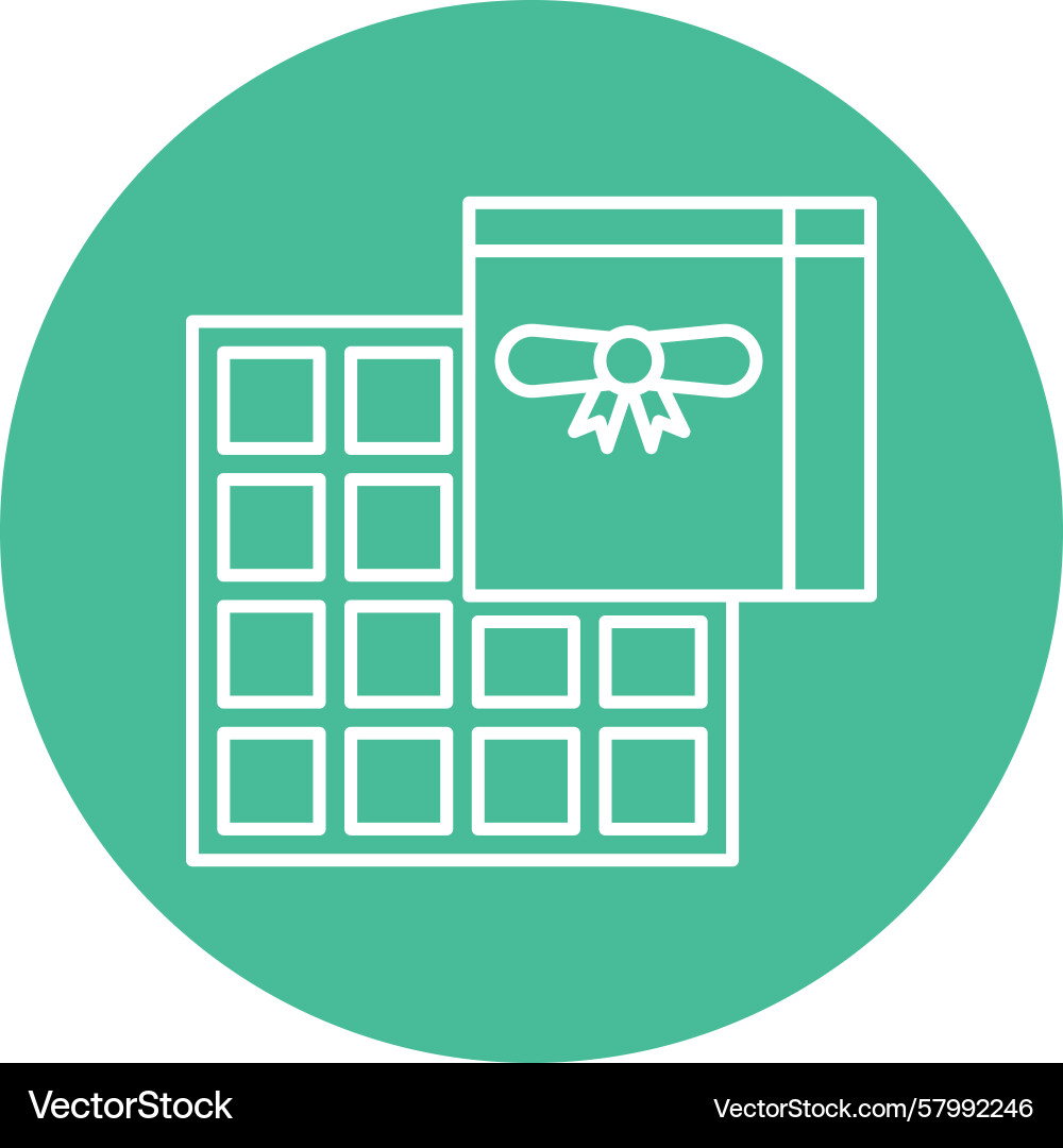 Chocolate box line multi circle Vector Image