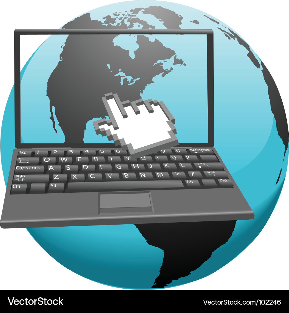 Cursor Clicking on Keyboard Vector Image