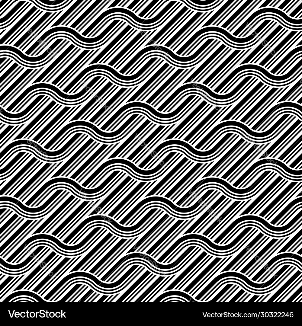 Design seamless waving pattern Design seamless waving pattern vector image