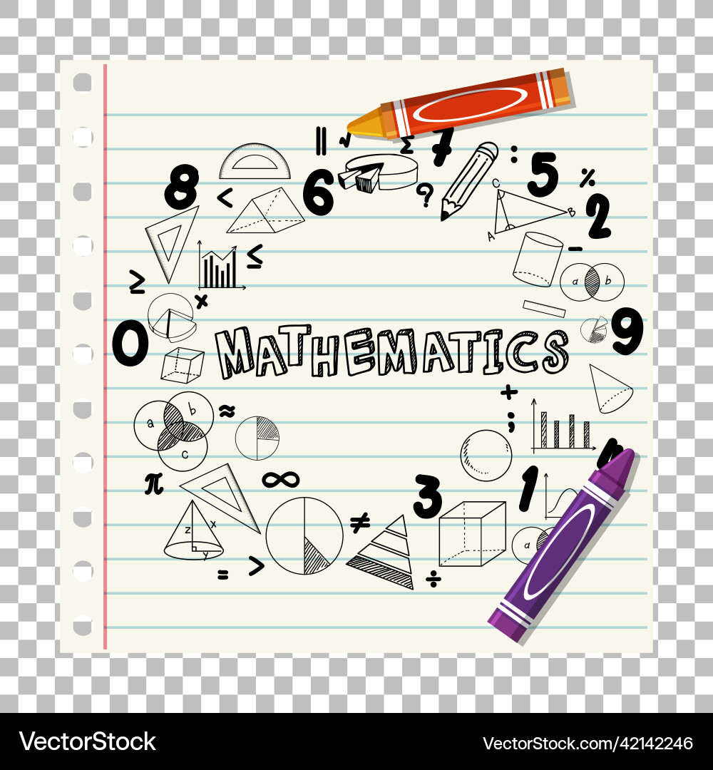 Doodle math formula with mathematics font Doodle math formula with mathematics font vector image