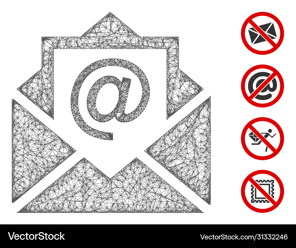 Email web mesh Email web mesh vector image