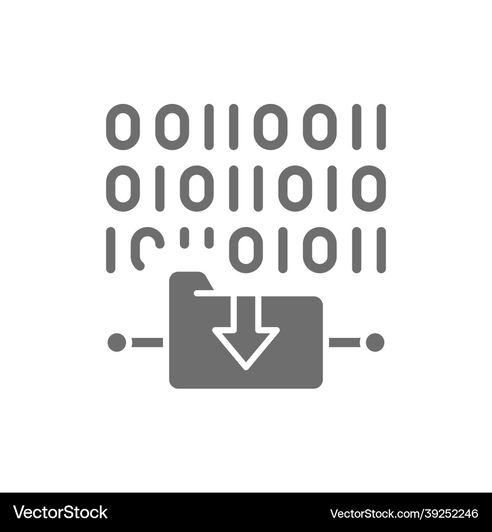 Folder coding file upload grey icon Folder coding file upload grey icon vector image