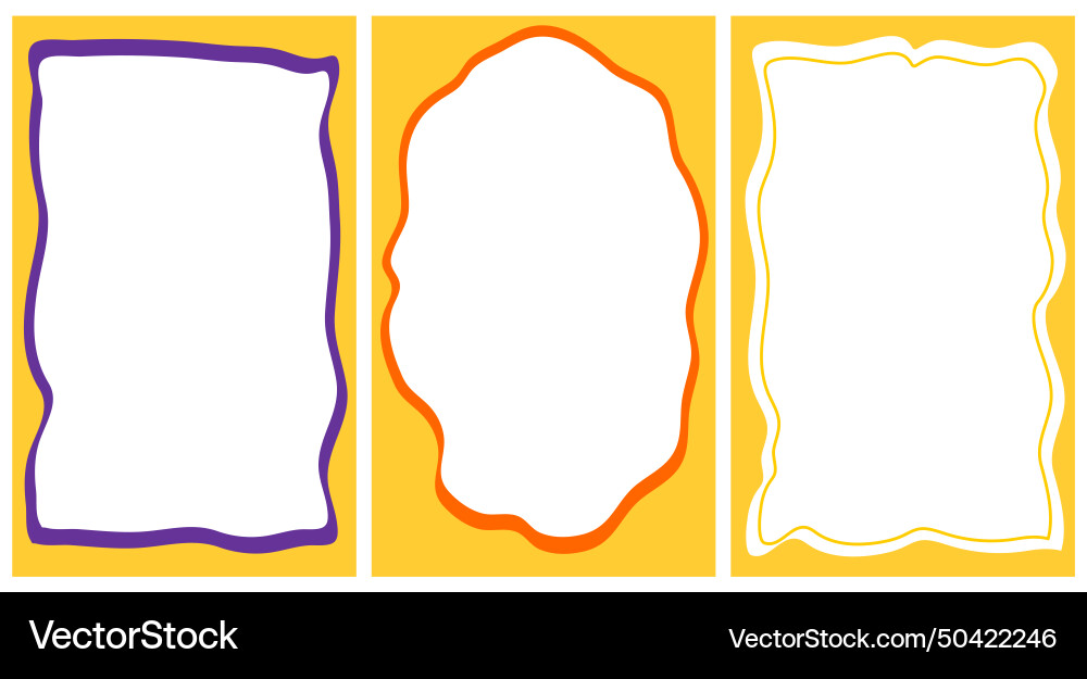 Frames for text in the style of hand drawn Vector Image