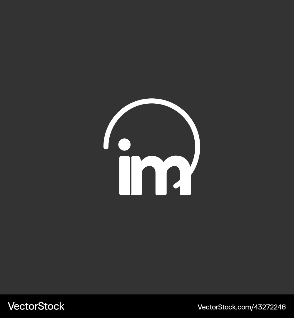 Im initial logo with rounded circle Im initial logo with rounded circle Vector Image