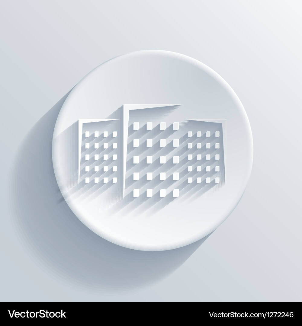 Light Circle Icon - Building Vector Image
