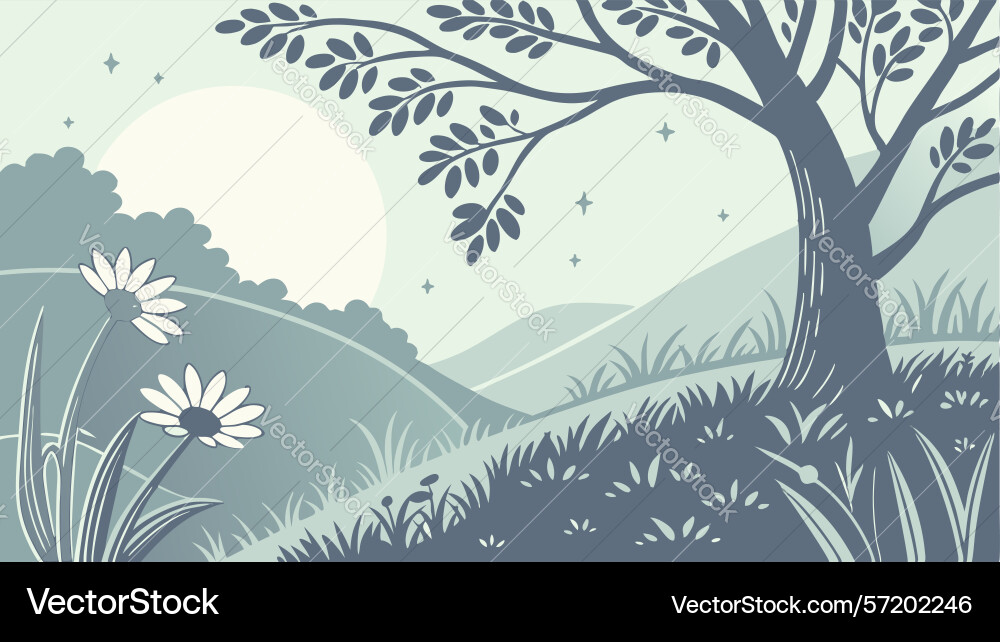 Lush forest path with dappled sunlight design Vector Image