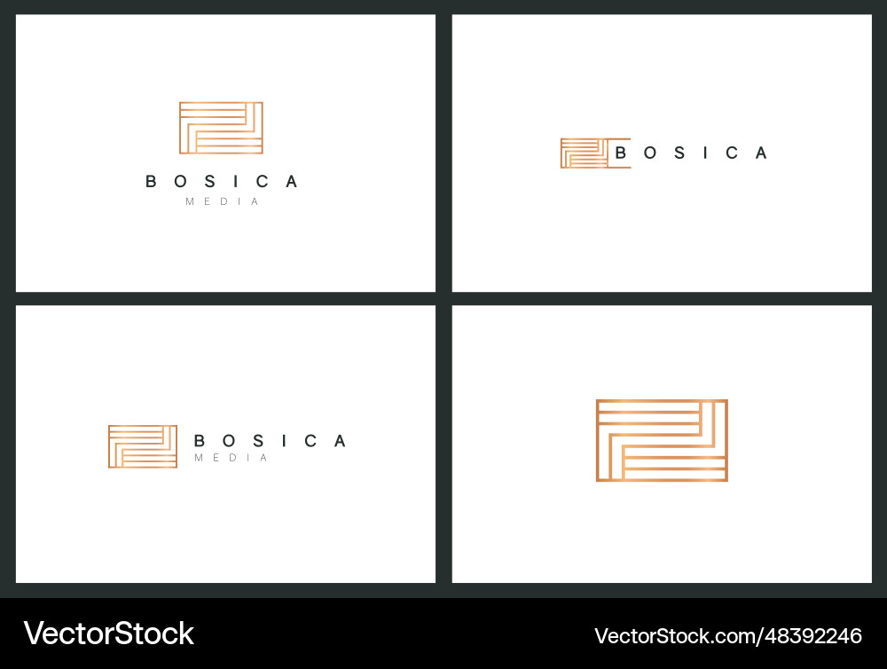 Minimalistic line logo design set template Vector Image